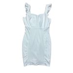 Lulus NWT Miriam White Ruffled Bodycon Dress L Party Cocktail Bridal LWD Photo 2