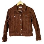 PacSun Corduroy Cropped Jacket Womens XS Brown Corduroy Western Rustic Outdoorsy Photo 1