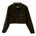 House of Harlow 1960 green wool blend cropped jacket size small Photo 8