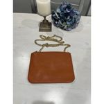 Like new! Brown Vegan leather‎ thin cross body gold chain Bag Photo 6