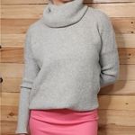 Vince . Cashmere & Wool Blend Ribbed Tunic Turtleneck Sweater Light Gray XS Photo 0