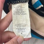 Vintage Bikini Top striped racerback womens Blue (size 6) swim Photo 2