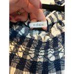 DÔEN Whisper Dress Blue White Gingham Embroidered Midi Dress Size M Photo 4