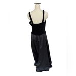 Vtg 90s Scott McClintock Maxi Velvet Corset Boned Satin Dress size 12 Black Size M Photo 3