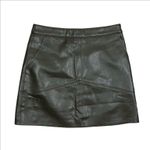 Lulus NWT Olive Green Vegan Leather Mini Skirt Size XS Photo 1