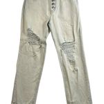 Vervet Sz 26 Flying Monkey Emma Mom Lightwash Jeans Straight Leg Denim Destroyed Blue Photo 0