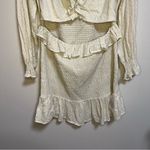 ASOS  Light Green Mini Dress Ruffle Long Sleeve Swiss Dot Boho Spring Cottagecore Photo 5