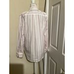 J.Crew Classic Fit Pink Red Stripe Button Down Shirt Women Size 4 Photo 4
