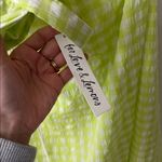 For Love & Lemons  Maureen Midi Dress Lime Green Gingham Cutout Small Neon NWT Photo 6