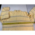 Vintage Basic Editions Knit Sweater Striped Cream Blue Acrylic Size‎ Medium Photo 3