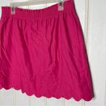 J.Crew  Linen Skirt Pink Scalloped Mini Sz 12 899 Photo 4