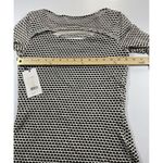 Bailey 44 TOMO KHANI Top Black White Striped‎ Size S Perforated Jersey Top NWT Photo 4