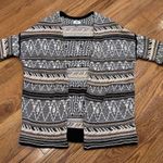 Old Navy  Womens Open Cardigan Textured Knit Black White Brown Small Oversized Photo 5
