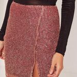 Missguided Sparkly grid embellished Slit skirt Photo 4