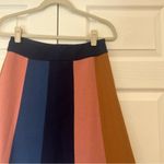 Boden Stripe Wool Blend A Line Skirt Pink Blue Tan Black Womens 4L Size undefined Photo 3