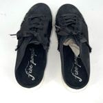 Free People Womens Leather Satin Ribbon Slip-On Sneakers Shoes Black Size 38 Photo 5
