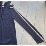 Chico's  Steel Blue Cold Sholder Tunic Knit Top Size 3 / XL Photo 12