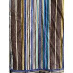Akris  Punto Womens 8 Blue Brown Striped Silk Skirt Mixed Pencil Straight Career Photo 2
