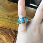 Natural Sleeping Beauty Turquoise Sterling Silver Southwestern Ring Size 5 Photo 7