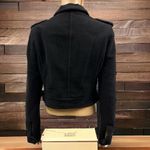 BB Dakota  Military Black Bomber Jacket with Pockets and Stripes Patches Womens M Photo 10