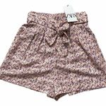 ZARA printed paperbag shorts Size Small  NWOT Photo 3