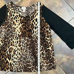 Lavish  Animal Print Cheetah Sheer 3/4 Sleeve Blouse 1X Photo 7