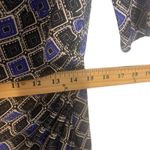 Ralph Lauren Lauren Women's Size 10 Geometric Blue Black Career Wrap Dress Photo 7