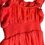Rewind Orange Whimsical Tiered Textured Fluttered Sleeve Maxi  Dress Size XS Photo 3