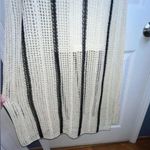 A New Day Maxi Dress L NWT Open Work Knit Cream Black Stripe Beach Summer Trip Photo 5