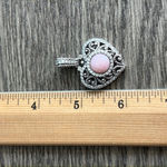 Judith Ripka  Pink Quartz Diamonique Heart Enhancer Pendant Photo 6