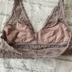 Aerie women M V-cut halter top lace bralette grey Photo 5