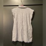 Harper Heritage blue cotton Chambray Frayed Hem Shirt shift casual mini dress S Photo 6