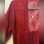⭐️Boutique Annianna burgundy red open Cardigan medium Photo 2