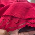 Hollister Womens Red Lace Apron Neck Sleeveless Cut Out Back Side Zip Dress Sm Photo 5