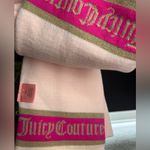 Juicy Couture Beanie Scarf Gloves Set Pink Pom Winter Accessory Set Cozy NWT Photo 2