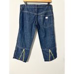 Miss Sixty  Women Blue Denim Capris Cropped Jeans Size 29 Zipper Ankle Detail Photo 3