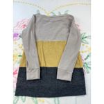 Beeson River Colorblock Sweatshirt size S Women's Gray Mustard Charcoal Casual Photo 1