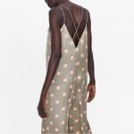 ZARA  Wide Leg Polka Dot Satin Jumpsuit Photo 2
