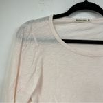 Marine layer  Baby Pink Long Sleeve Tee Shirt Womens M Lightweight Sheer Top Photo 5