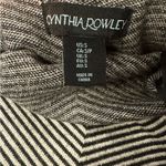 Cynthia Rowley  Chevron mock funnel neck crop gray white sweater Size S Photo 1