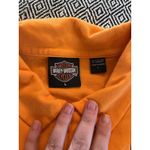 Harley Davidson Women’s Front Garage Shirt 1/4 Zip Orange Shirt Biker Size Large Photo 5