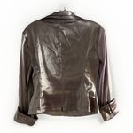 Vintage CACHET Gold Wrap Blouse Shimmer 4 Zip up back Church Event Glam Y2K Photo 3