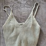 Free People  Light Green Ribbed Crop Top Photo 3