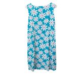 Lulu B Blue Daisy Day Sleeveless Stretch Shift Resort Dress Size LARGE Photo 4