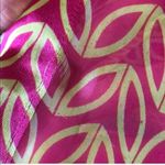 Dressy long Silky pink yellow printed pussybow 60” scarf Photo 2