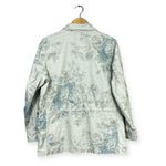 CHAPS Dusty Floral Long Twill Utility Denim Jacket Coat 100% Cotton Size M Photo 3