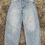 ZARA  Mid Rise Baggy Ballon Jeans in Blue Wash, Size US 10 Photo 0