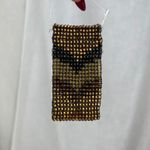 Boutique Southwestern Beaded Stretchy Cuff Bracelet Black Copper Gold Brown Seed Beads Photo 10