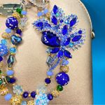 Handmade ๐ Luxury Bag/Phone Chain Charm/Keychain Sparkly Floral Brooch & Crystal Beads Photo 2