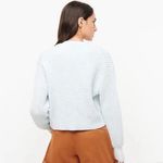 J.Crew  Women's Blue Cotton Cropped Patch-Pocket Beach Cardigan Sweater  Size M Photo 1